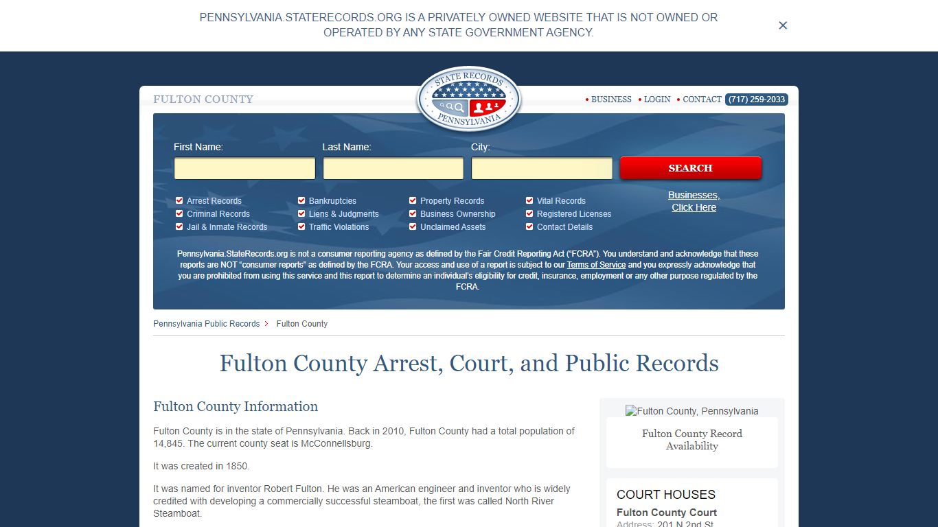 Fulton County Arrest, Court, and Public Records